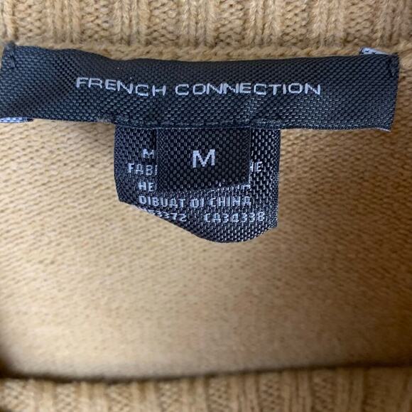 French Connection Camel Babysoft High Funnel Neck Oversized Sweater NWT M - Picture 5 of 8